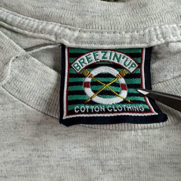 VINTAGE 1992 Annapolis Shirt Mens XL Gray Maryland Single Stitch Breezin Up * - Picture 6 of 13